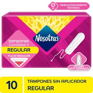 Tampones NOSOTRAS Regular Sin Aplicador Paquete 10un