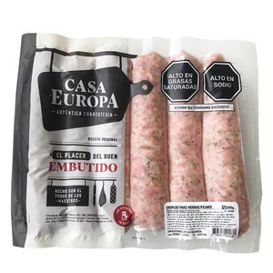 Chorizo Finas Hierbas Picante CASA EUROPA Paquete 500g