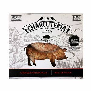 Chorizo Artesanal LA CHARCUTERÍA DE LIMA Miel de Maple con Tocino Caja 4un