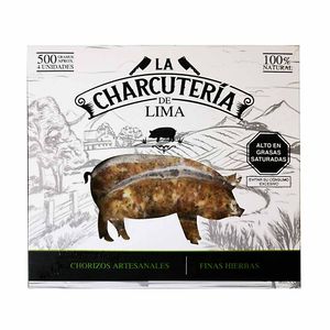 Chorizo Artesanal LA CHARCUTERÍA DE LIMA Finas Hierbas Caja 4un