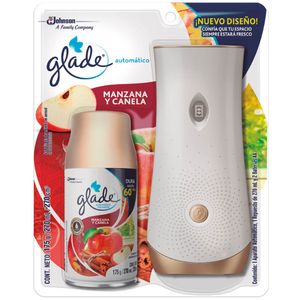 Ambientador eléctrico GLADE Manzana y canela aparato y repuesto Frasco 270Ml