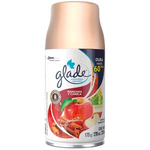Ambientador en spray GLADE Manzana y canela repuesto Frasco 270Ml