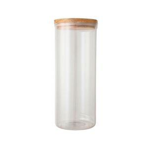 Canister Vidrio Tapa Madera VIVA HOME 1L