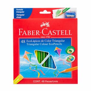 Ecolápices FABER CASTELL Colores Triangulares Caja 48un