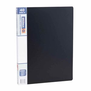 Catálogo VINIFAN A4 C/Fundas Negro Paquete 40un