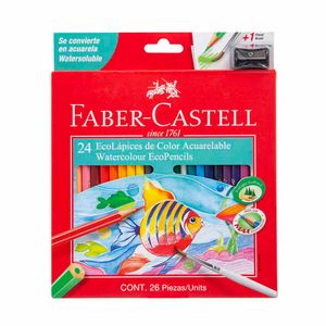 Ecolápices FABER CASTELL Color Acuarelable Caja 24un