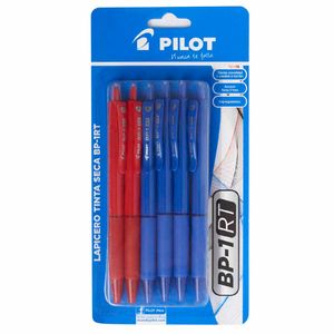 Bolígrafo PILOT BP1RT 4 Azules / 2 Rojos Blíster 6un