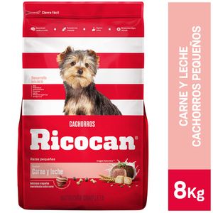 Comida para Perros RICOCAN Cachorros Razas Pequeñas Carnes y Leche Bolsa 8Kg
