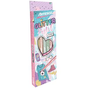 Pumones ARTESCO Glitter Pastel Caja 6un