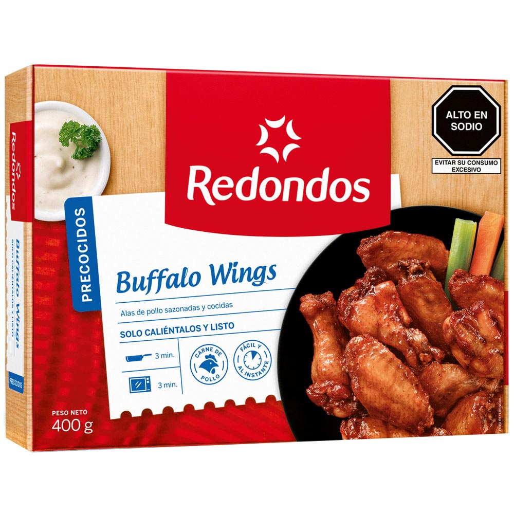 Alitas Sazonadas REDONDOS Buffalo Wings Caja 400g | Vivanda