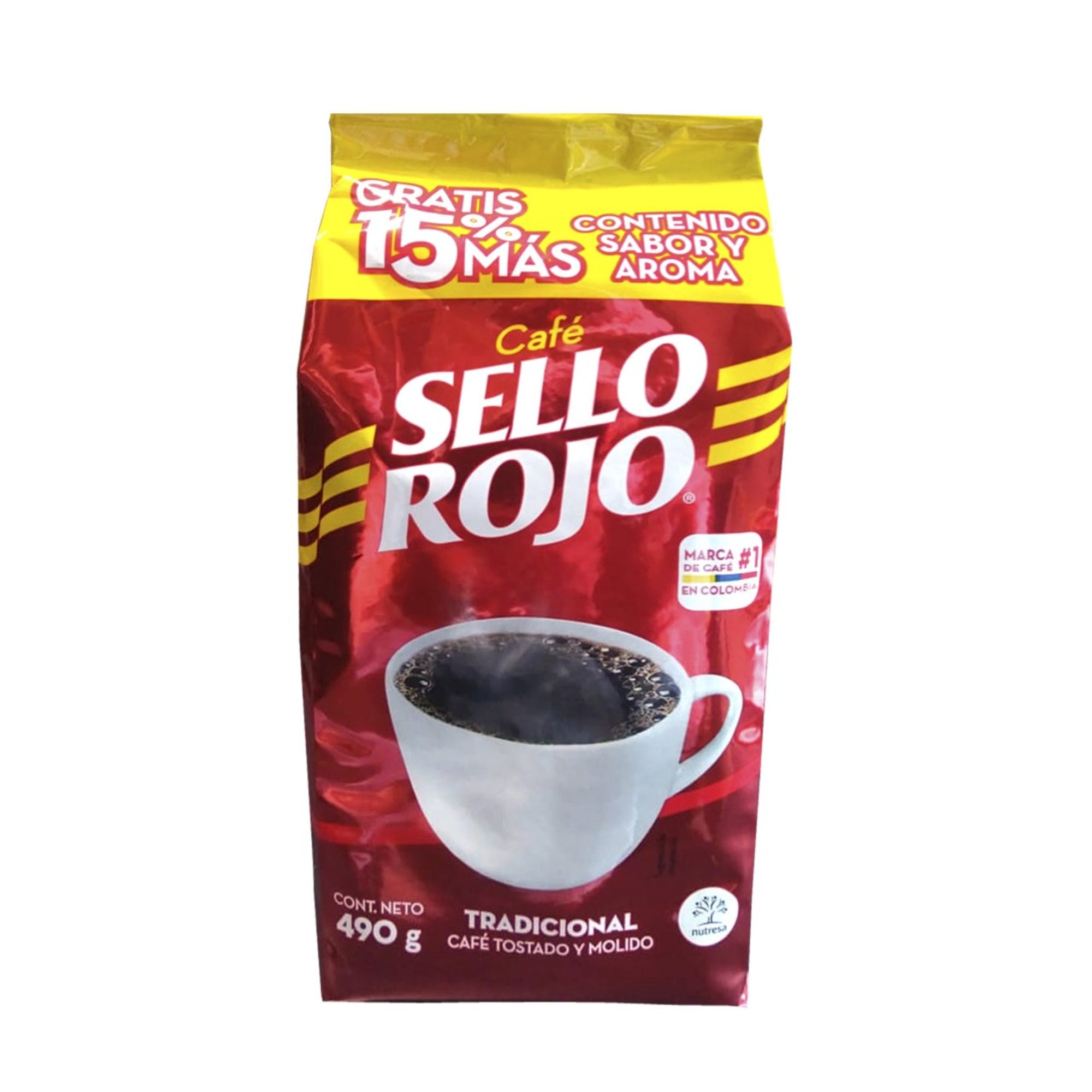 Café Molido SELLO ROJO Tradición Bolsa 490g Vivanda