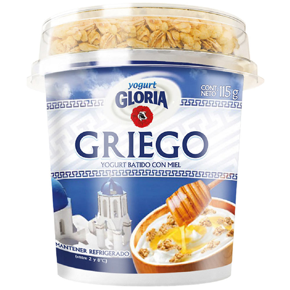 Yogurt Griego GLORIA Batido con Miel Vaso 115g | Vivanda