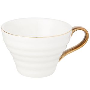 Mug Blanco con Asa Dorada VIVA HOME