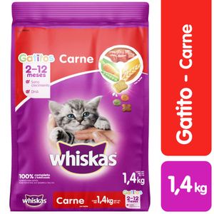 Comida para Gatos WHISKAS Gatito Carne Bolsa 1.4Kg