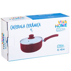 Cacerola de Cerámica VIVA HOME 18cm Rojo