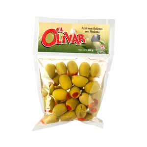 Aceitunas Verdes EL OLIVAR con Pimiento Bolsa 240g