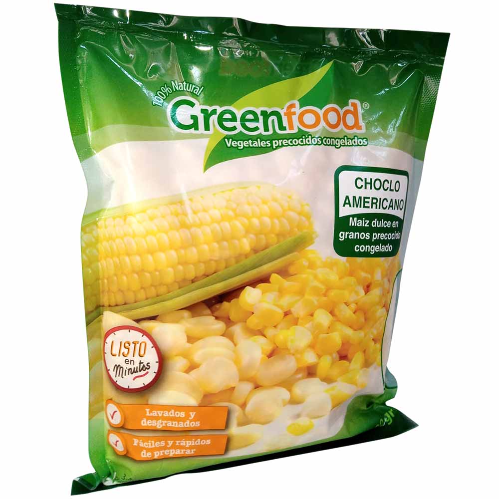 Choclo Americano Precocido Congelado GREEN FOOD Bolsa 400g | Vivanda
