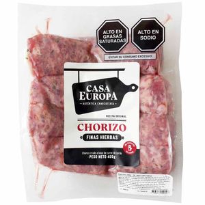 Chorizo Finas Hierbas CASA EUROPA Empaque 400g