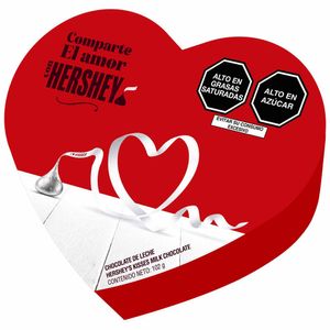 Chocolate HERSHEY'S Kisses Corazón Rojo Caja 102g