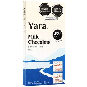 Milk Chocolate YARA 45% Caja 80g
