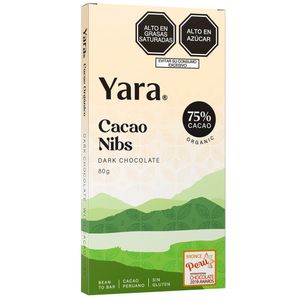 Dark Chocolate YARA Nibbs 75% Caja 80g