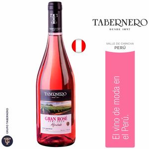 Vino Rosé TABERNERO Gran Rosé Semi Seco Afrutado Botella 750ml
