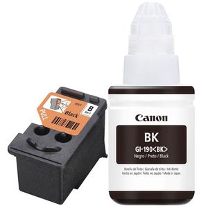 Combo Kit CANON Cabezal Negro + Botella GI-190 Negro