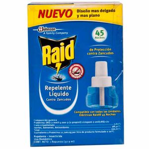 Insecticida RAID Repuesto 45 noches Caja 35Ml