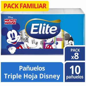 Pañuelo de Papel ELITE Disney Triple Hoja Paquete 8un