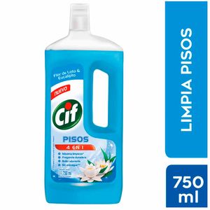 Limpiador de Pisos Líquido CIF Aroma Flor de Loto y Eucalipto Botella 750ml