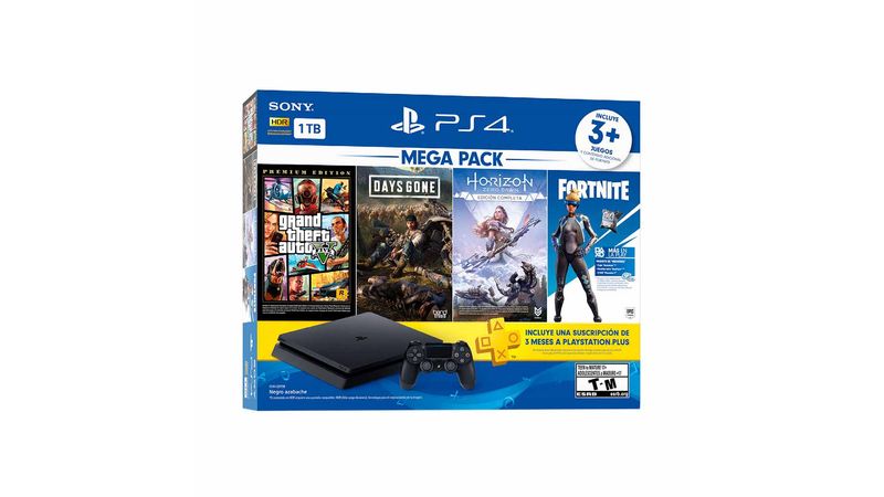 Consola PlayStation 4 1 TB Mega Pack con 7 Juegos
