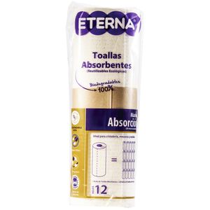 Paño Absorbente ETERNA Eco Rollo Bolsa 12un