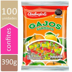 Caramelos AMBROSOLI Gajo frutas Bolsa 100Un
