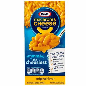 Comidas Instantánea KRAFT Macaroni & Cheese original Caja 206Gr