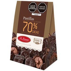 Chocolates LA IBERICA Pastillas 70% Cacao Caja 150g