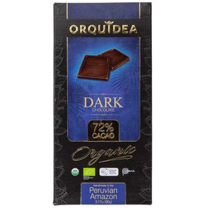 Chocolate ORQUÍDEA Dark 72% Cacao Barra 90g