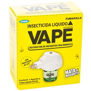 Insecticida Líquido VAPE Inalámbrico con Indicador de Luz Paquete 45ml