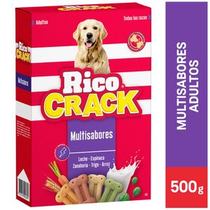 Comida para Perros RICOCRACK Galletas Adultos Todas las Razas Multisabores Caja 500g