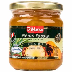 Mermelada D'MARCO Dietética de piña y papaya Frasco 210g