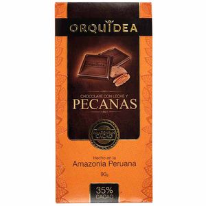 Chocolate ORQUIDEA Con pecanas Envoltura 90g