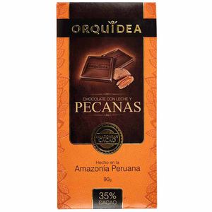 Chocolate ORQUIDEA Con pecanas Envoltura 90Gr