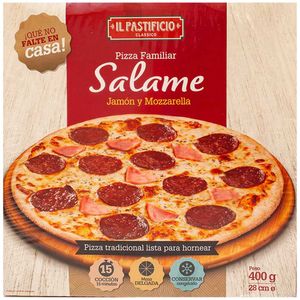 Pizza IL PASTIFICIO Jamón y Salame Paquete 390g