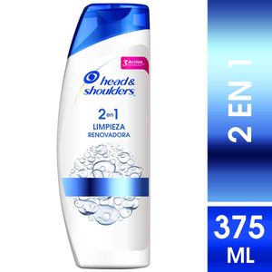 Shampoo HEAD & SHOULDERS 2 en 1 Limpieza Renovadora Frasco 375ml
