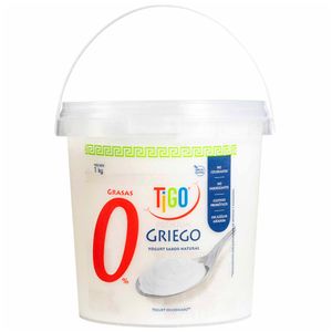 Yogurt Griego TIGO Natural Descremado Pote 1Kg