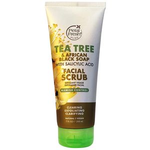 Facial Scrub PETAL FRESH Tea Tree & African Black Soap Frasco 200ml