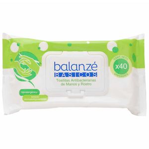 Toallitas Antibacterianas BALANZÉ Básicos Paquete 40un