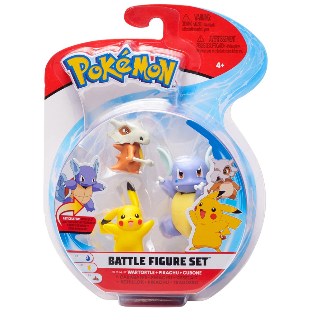 Figura de batalla de Pokemon, Paquete de tema de tipo agua 3 Pokemon Pokemon