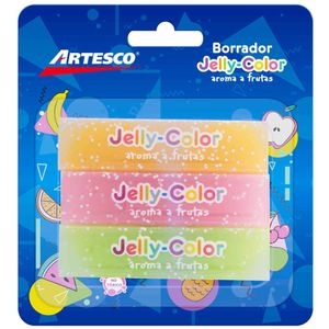 Borrador ARTESCO Jelly Color Pack Blíster 3un