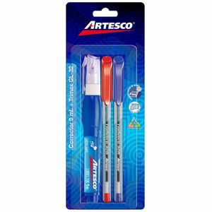 Pack ARTESCO Corrector 9ml + 2 Trimax GL32 Azul Rojo Blíster 3un