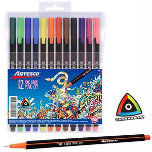 Fine Liner ARTESCO Triangulares Estuche 12un